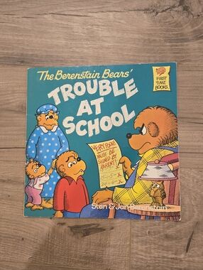 3/$15 Vintage 80s Berenstain Bears & Trouble at School Paperback Childrens Book
